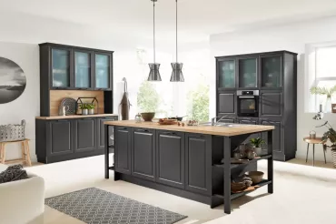 Küche in schwarz 3044